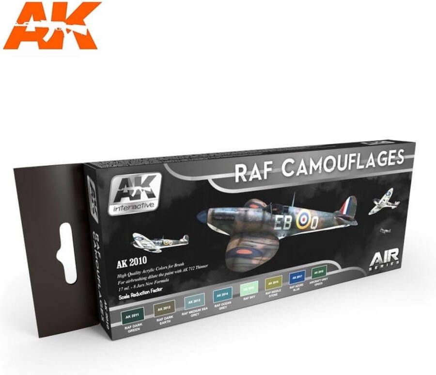 AK interactive AK-Interactive AK 2010 RAF Camouflages Set Modelbouw verf 8 kleuren
