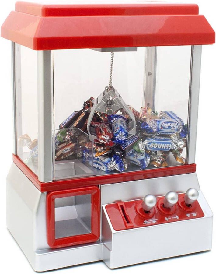 A.K.A. Snoepautomaat Snoep Grijpautomaat – snoepmachine – snoep Grijper – Speelautomaat – (rood)