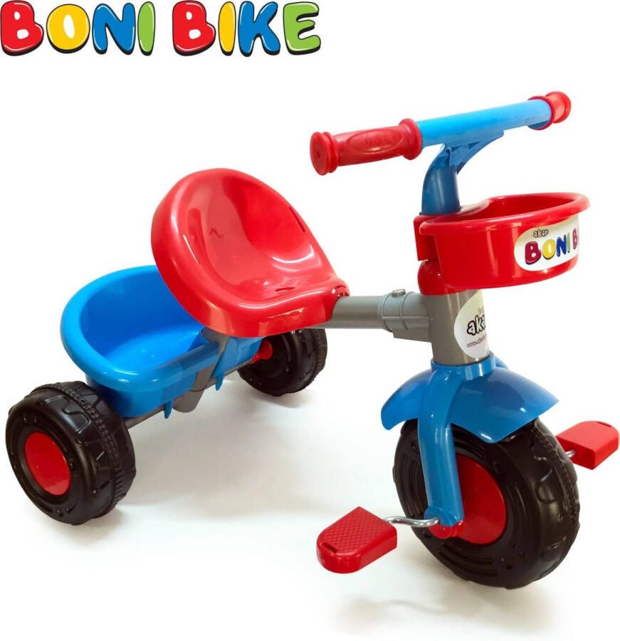 Akar Toys Bonibike 3 Wieler Driewieler Loopfiets driewieler loopfiets Rood