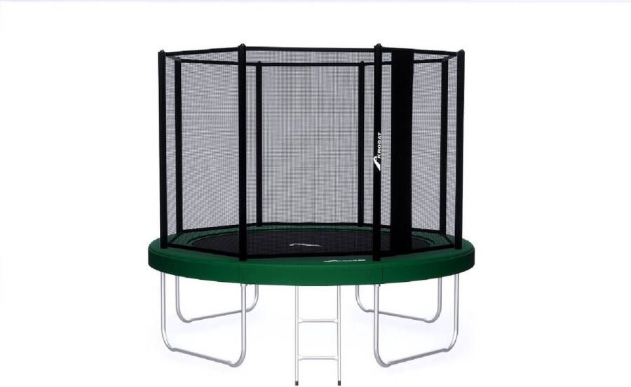 Akrobat Trampoline Orbit Above the Ground Opbouw 305 cm Rond Groen met Veiligheidsnet