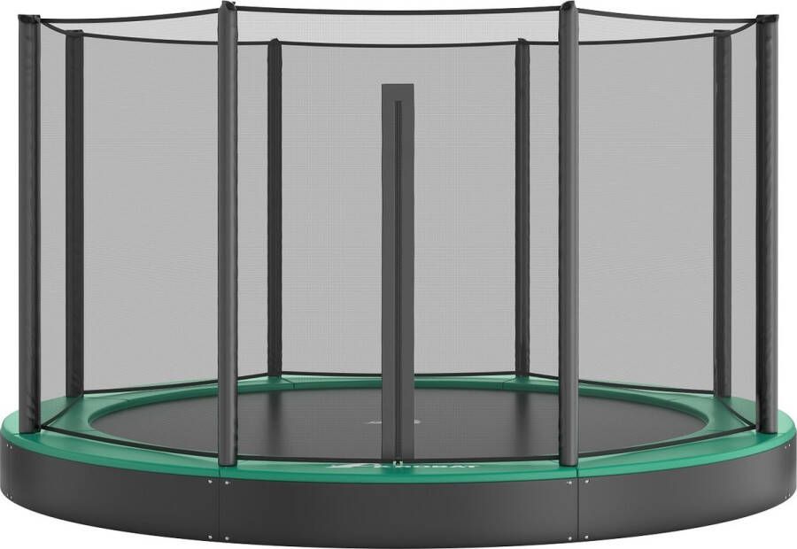 12SPRINGS Akrobat Orbit Flat to the ground Trampoline 305 Groen incl. veiligheidsnet