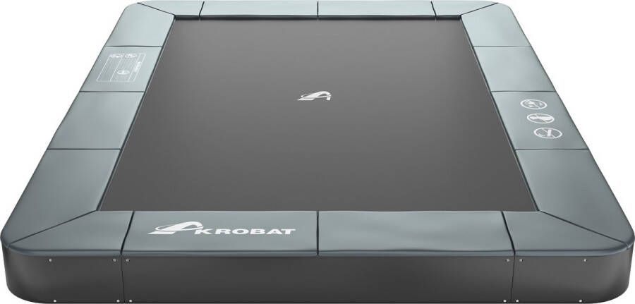 12SPRINGS Akrobat Orbit Flat to the ground Trampoline 380x250 Antraciet zonder veiligheidsnet