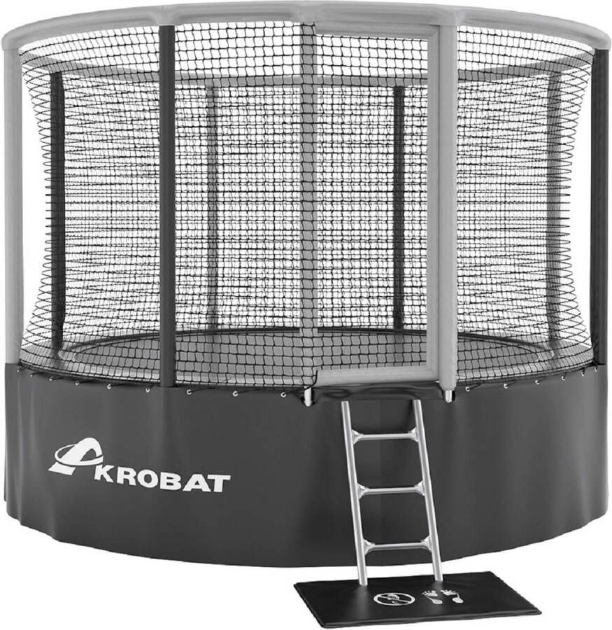 Akrobat Trampoline Gallus Above The Ground 430 cm Rond Grijs