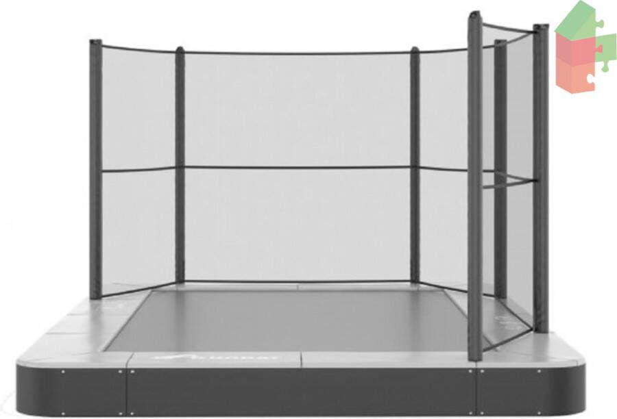 Akrobat Trampoline Half Veiligheidsnet Geschikt voor Primus en Orbit 430 x 305 cm Rechthoek Set Zwart