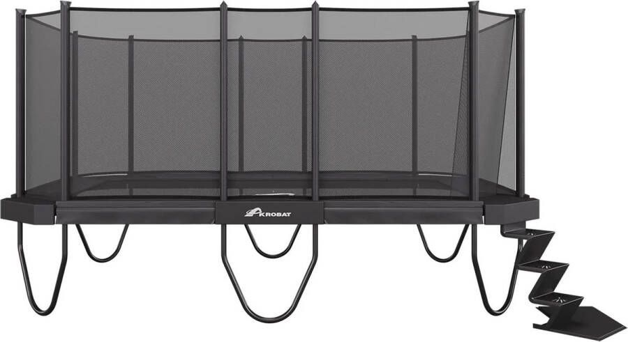 Akrobat Trampoline XCITYX Above Antraciet 520 x 365 cm Inclusief Veiligheidsnet