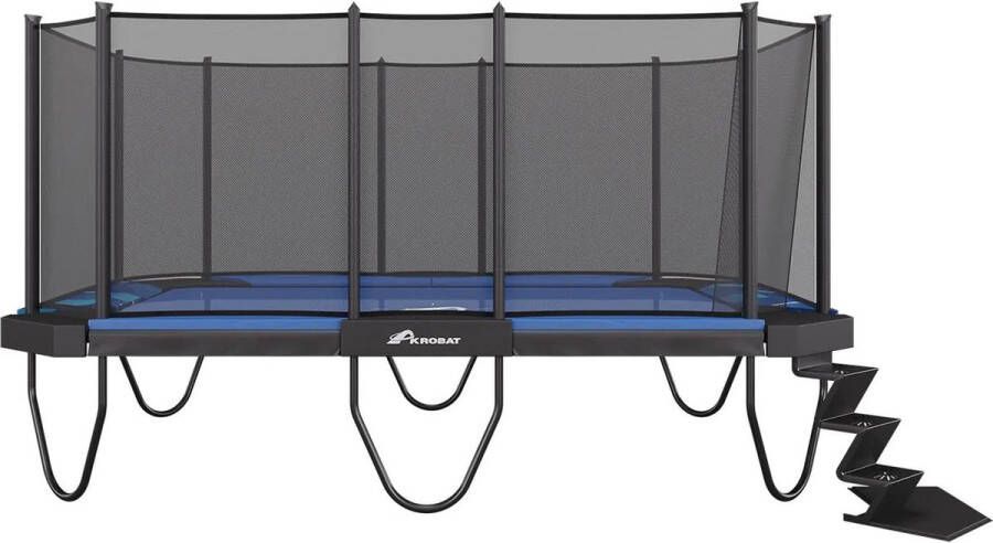 Akrobat Trampoline XCITYX Above Blauw 520 x 365 cm Inclusief Veiligheidsnet