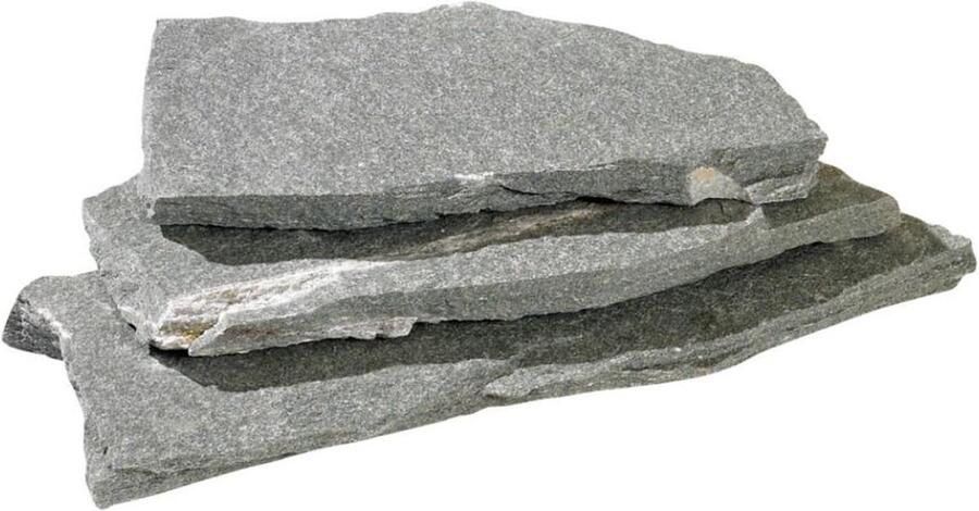 Akrolithos Flagstones Kavalas Grey-Griekenland-30-50mm in krat inhoud 15M2 verkoop per krat prijs € 55.00M2