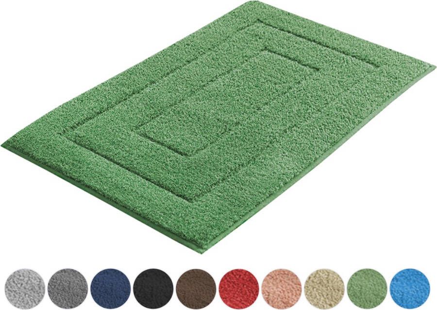 AKSA Home Badmat Pure Luxe Douchemat Badmat antislip 50x80 cm Badkamermat Groen