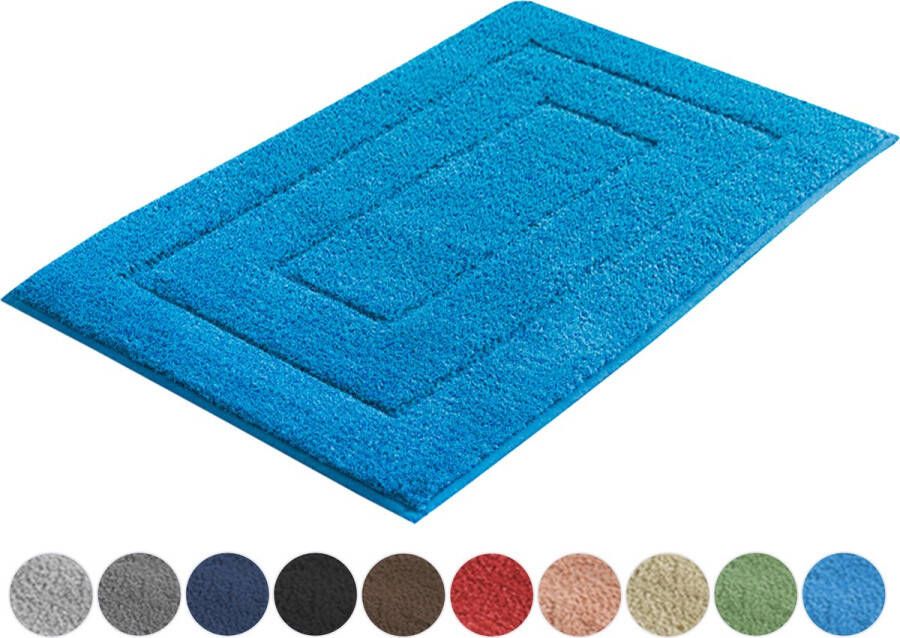 AKSA Home Badmat Pure Luxe Douchemat Badmat antislip 50x80 cm Badkamermat Lichtblauw