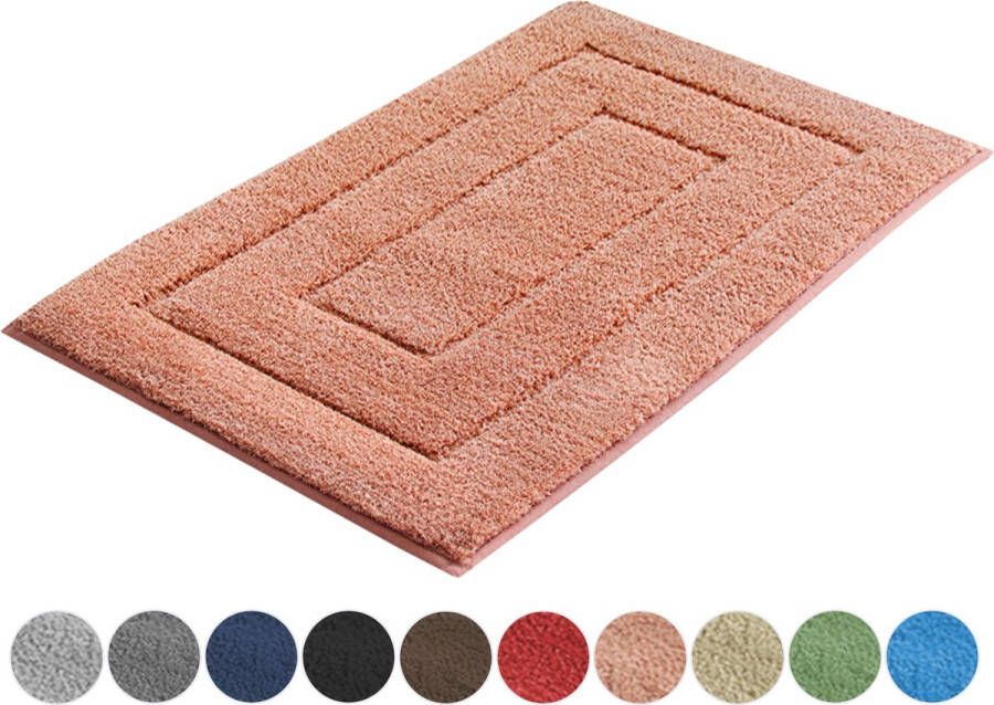 AKSA Home Badmat Pure Luxe Douchemat Badmat antislip 50x80 cm Badkamermat Roze