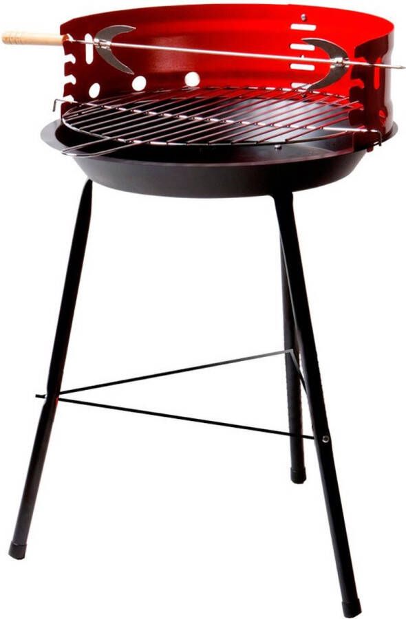 Aktive Houtskoolbarbecue 42 Cm Black Red