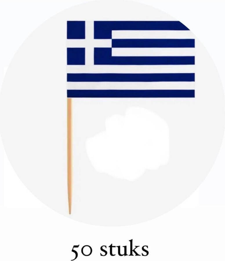Akyol 50 x cocktailprikkers Griekse vlag cocktailprikkers vlag party prikkers 50 stuks – Griekse verjaardag- verjaardag – Griekenland Prikkers–feestprikkers – feest