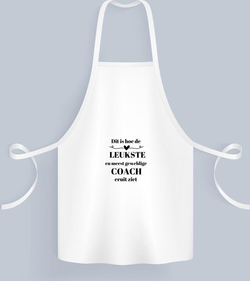Akyol dit is hoe de leukste en meest geweldige coach eruit ziet Keukenschort Coach meest leukste coach sport verjaardag cadeautje voor coach artikelen kado geschenk 82 bij 71 cm
