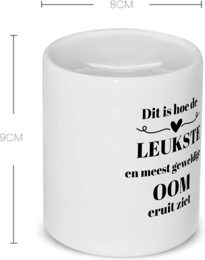 Akyol dit is hoe de leukste en meest geweldige oom eruit ziet Spaarpot Oom meest leukste oom verjaardag cadeautje voor oom artikelen kado geschenk 350 ML inhoud