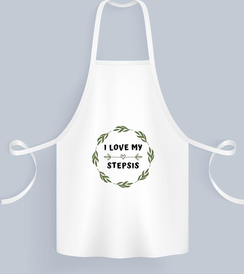 Akyol i love my stepsis Keukenschort Zus liefste stiefzus verjaardag cadeautje voor zus artikelen kado geschenk 82 bij 71 cm