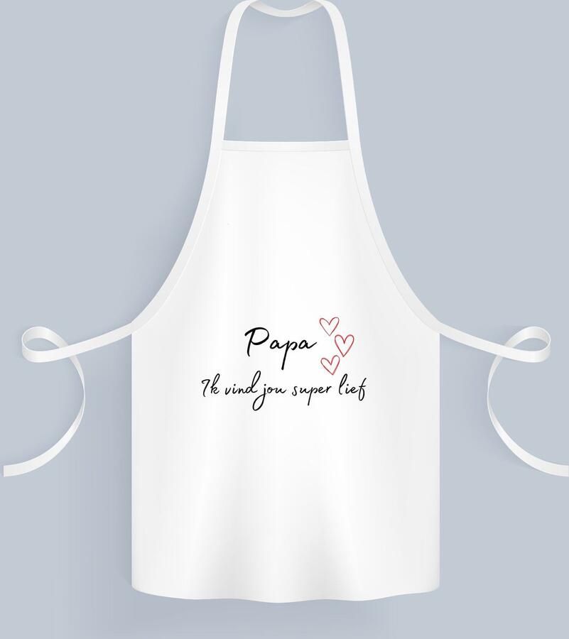 Akyol papa ik vind jou super lief Keukenschort Vader de liefste papa vader cadeautjes vaderdag verjaardag geschenk kado 82 bij 71 cm