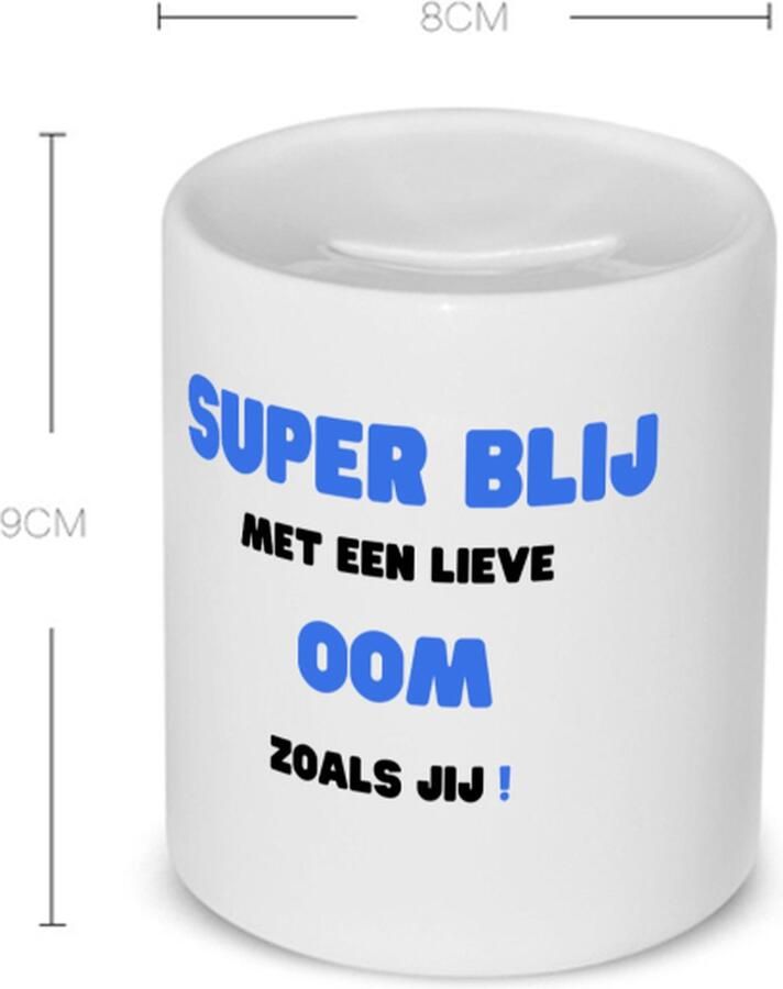 Akyol super blij met een lieve oom zoals jij Spaarpot Oom de liefste oom verjaardag cadeautje voor oom artikelen kado geschenk 350 ML inhoud