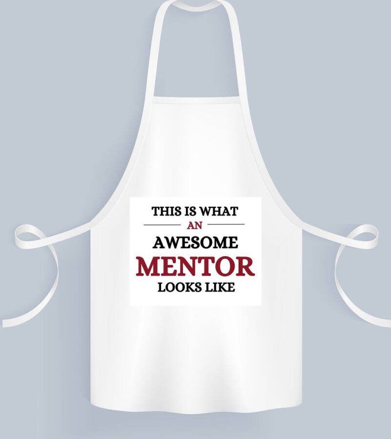 Akyol awesome mentor looks like Keukenschort Mentor je mentor school verjaardagscadeau kado gift 82 bij 71 cm