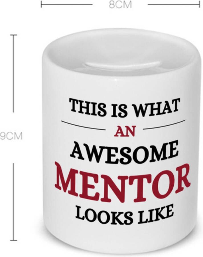 Akyol awesome mentor looks like Spaarpot Mentor je mentor school verjaardagscadeau kado gift 350 ML inhoud