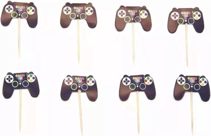 Akyol Controller prikkers cocktailprikkers -verjaardag prikker -cup cake prikker Gamen Controller- 12 stuks cake taart -verjaardag cup cake topper game controller -cocktail prikker -cocktailprikker game water -verjaardag topper gamen ve