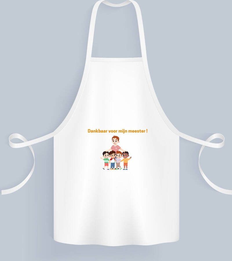 Akyol dankbaar voor mijn meester Keukenschort Meester leraar verjaardag cadeautje voor meester artikelen kado geschenk gift verjaardagscadeau meesterdag 82 bij 71 cm