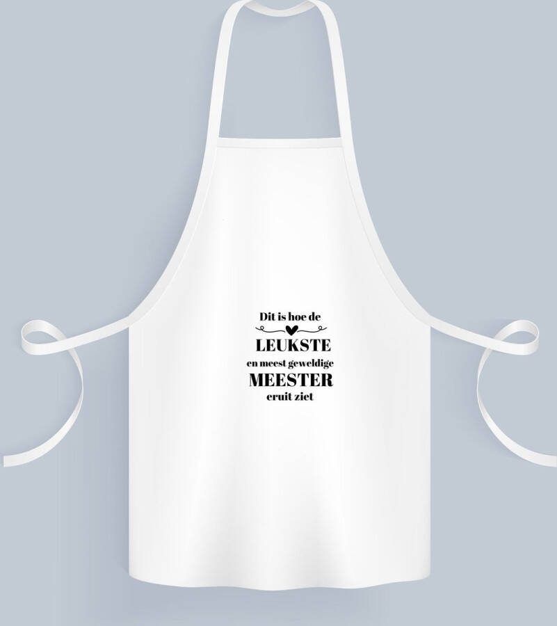Akyol dit is hoe de leukste en meest geweldige meester eruit ziet Keukenschort Meester meest leukste leraar verjaardag cadeautje voor meester artikelen kado geschenk collega's 82 bij 71 cm