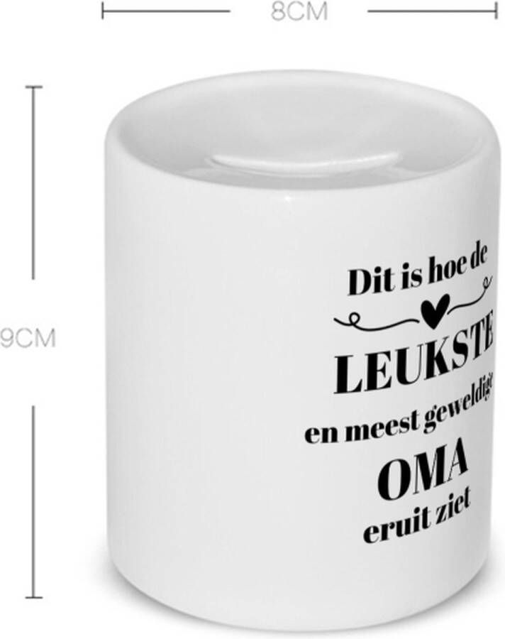 Akyol dit is hoe de leukste en meest geweldige oma eruit ziet Spaarpot Oma meest leukste oma verjaardag cadeautje voor oma artikelen kado geschenk 350 ML inhoud