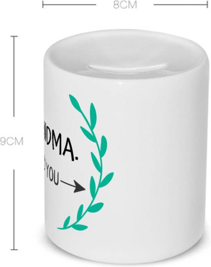 Akyol grandma i love you Spaarpot Oma de liefste oma verjaardag cadeautje voor oma artikelen kado geschenk 350 ML inhoud