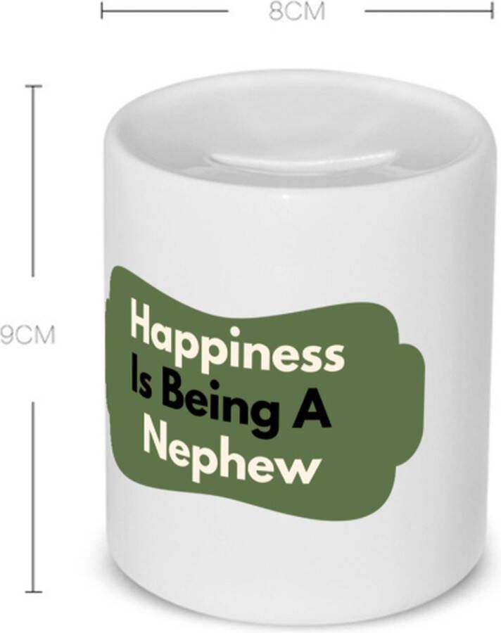 Akyol happiness is being a nephew Spaarpot Neef de liefste neef verjaardag cadeautje voor neef artikelen kado geschenk 350 ML inhoud