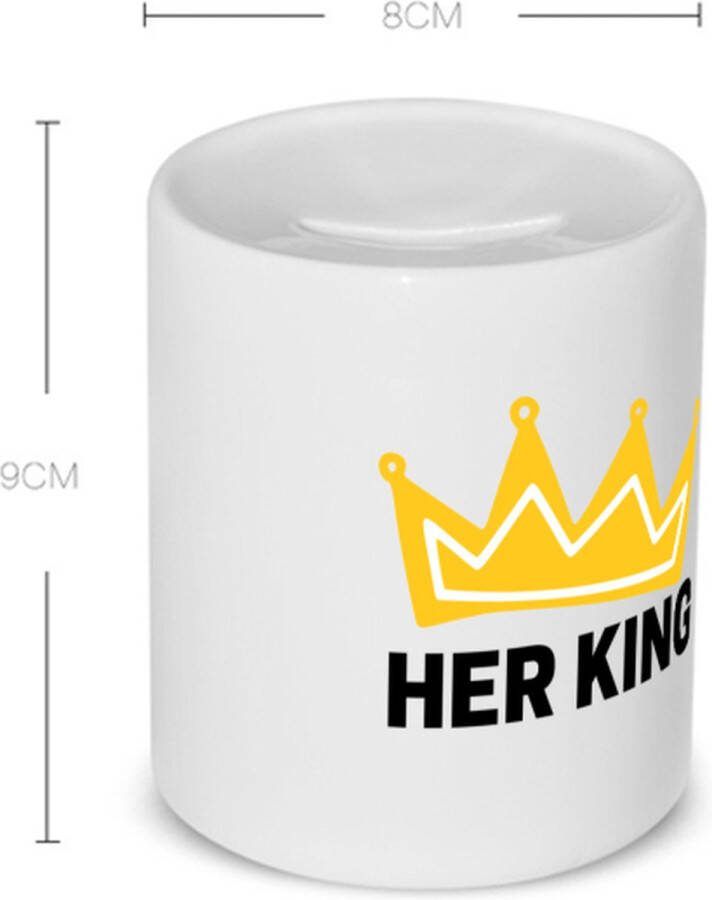 Akyol her king Spaarpot Koning iemand die zich voelt als een koning valentijnsdag verjaardag cadeautje voor vriendje kado geschenk 350 ML inhoud