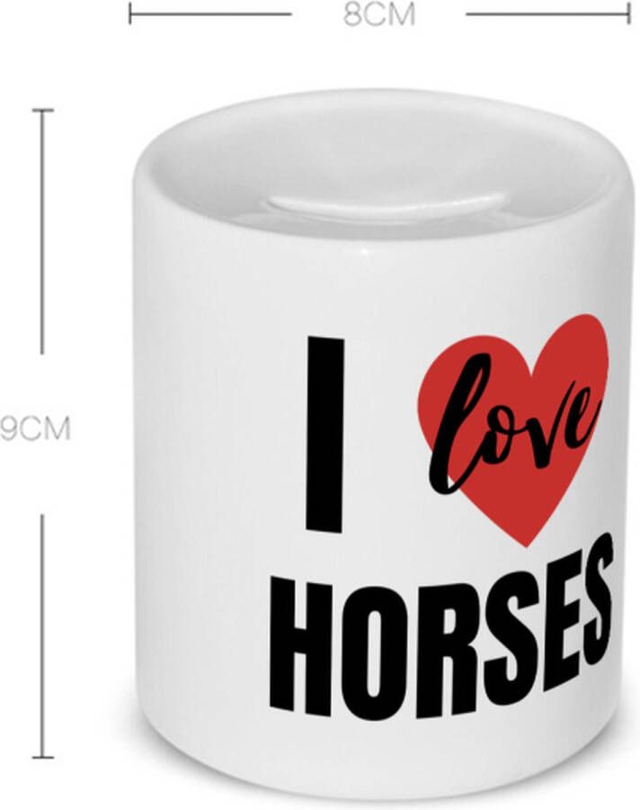 Akyol i love horses Spaarpot Paarden liefhebbers verjaardagscadeau kado gift 350 ML inhoud