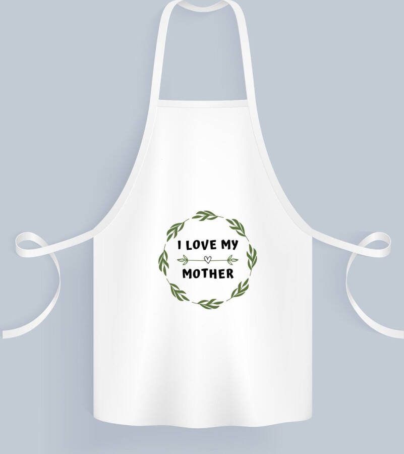 Akyol i love my mother Keukenschort Mama liefste moeder cadeautjes moederdag verjaardag geschenk kado 82 bij 71 cm