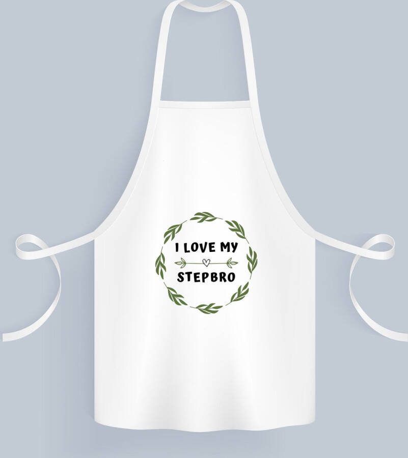 Akyol i love my stepbro Keukenschort Broer liefste stiefbroer verjaardag cadeautje voor broer artikelen kado geschenk 82 bij 71 cm