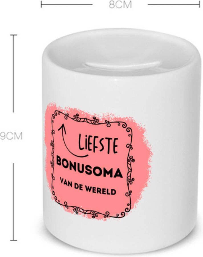 Akyol liefste bonusoma van de wereld Spaarpot Oma de liefste bonusoma verjaardag cadeautje voor oma artikelen kado geschenk 350 ML inhoud