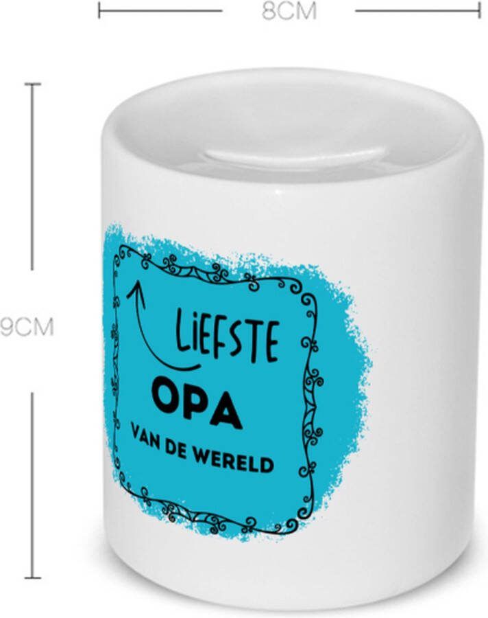 Akyol liefste opa van de wereld Spaarpot Opa de liefste opa verjaardag cadeautje voor opa artikelen kado geschenk 350 ML inhoud