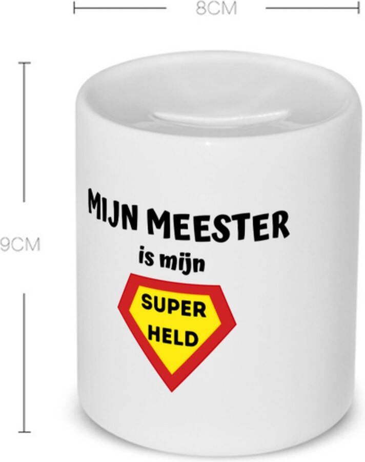 Akyol mijn meester is mijn superheld Spaarpot Meester super meester verjaardag cadeautje voor meester artikelen kado geschenk collega's 350 ML inhoud