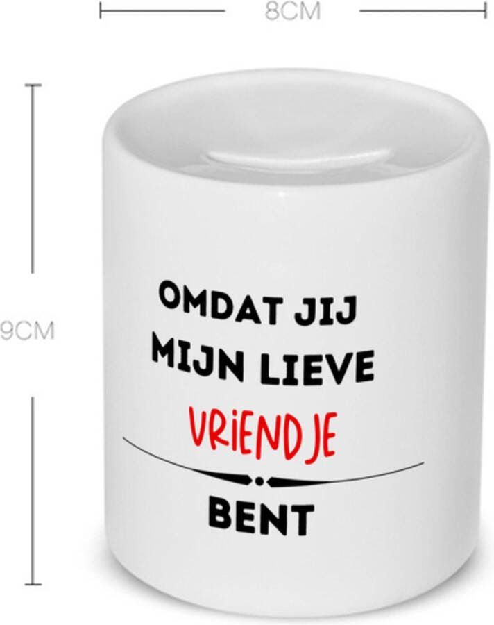 Akyol omdat jij mijn lieve vriendje bent Spaarpot Vriend vriendin de liefste vriend valentijnsdag verjaardag cadeautje voor vriendje kado geschenk 350 ML inhoud
