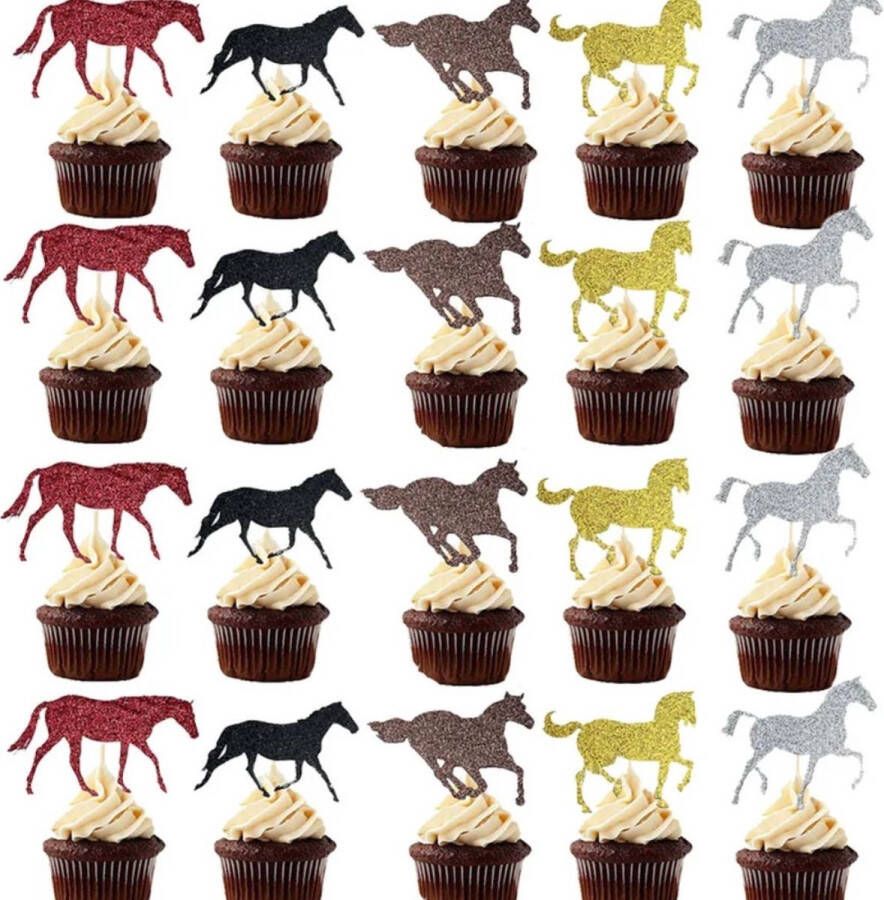 Akyol paarden prikkers cocktailprikkers verjaardag prikker thema paard verjaardag paarden cup cake prikker paard Dieren- 10 stuks cake taart -cocktail prikker cocktailprikker paard – dier -verjaardag topper – thema paarden