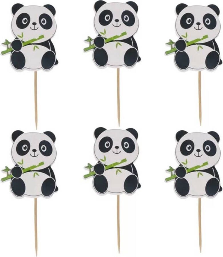 Akyol Panda prikkers cocktailprikkers -verjaardag prikker -cupcake prikker Panda -12 stuks cake taart -verjaardag cupcake topper – Panda s -cocktail prikker -cocktailprikker -verjaardag topper Panda verjaardag