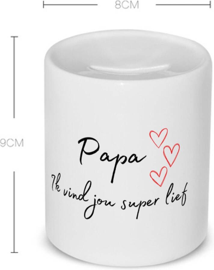 Akyol papa ik vind jou super lief Spaarpot Vader de liefste papa vader cadeautjes vaderdag verjaardag geschenk kado 350 ML inhoud