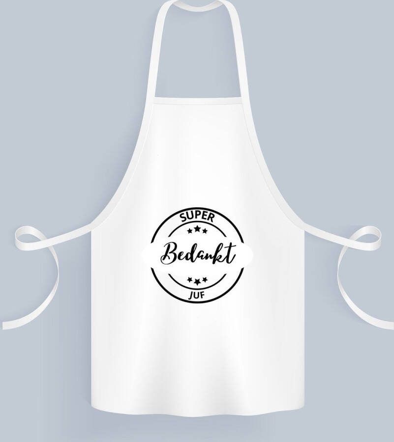 Akyol super bedankt juf Keukenschort Juf beste juf school verjaardagscadeau afscheidscadeau kado gift geschenk 82 bij 71 cm