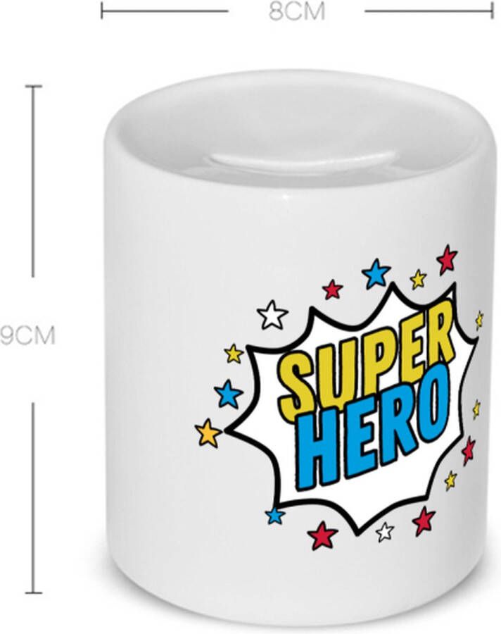 Akyol super hero Spaarpot Superhelden een superheld verjaardagscadeau kado gift geschenk 350 ML inhoud