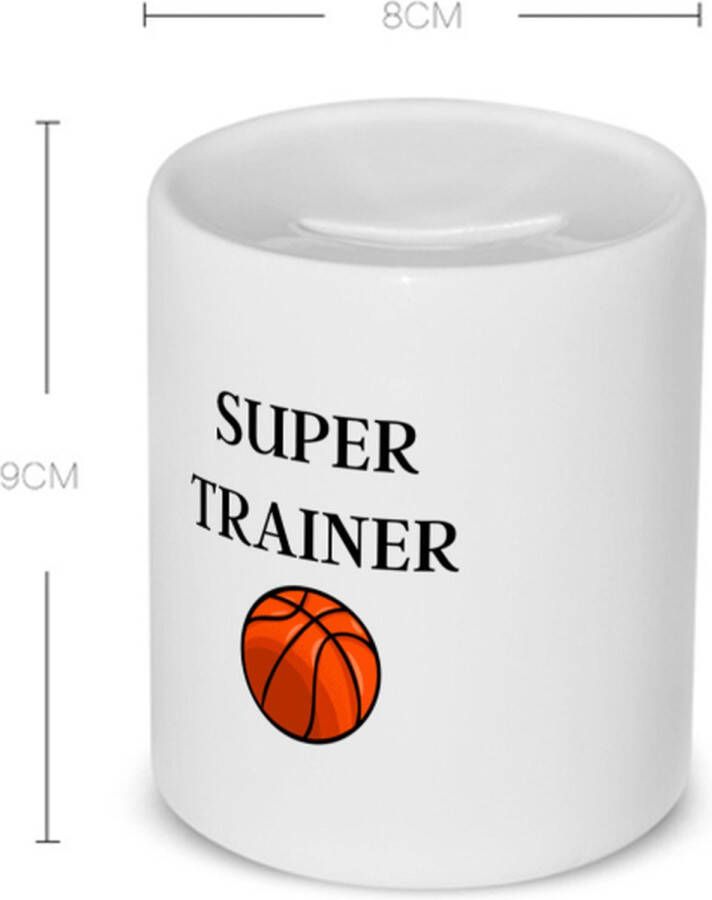 Akyol super trainer Spaarpot Sport coach basketbal trainer geschenk verjaardag love gift 350 ML inhoud