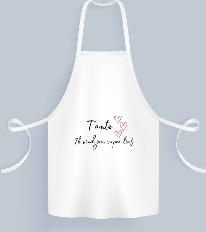 Akyol tante ik vind jou super lief Keukenschort Tante de liefste tante verjaardag cadeautje voor tante artikelen kado geschenk 82 bij 71 cm
