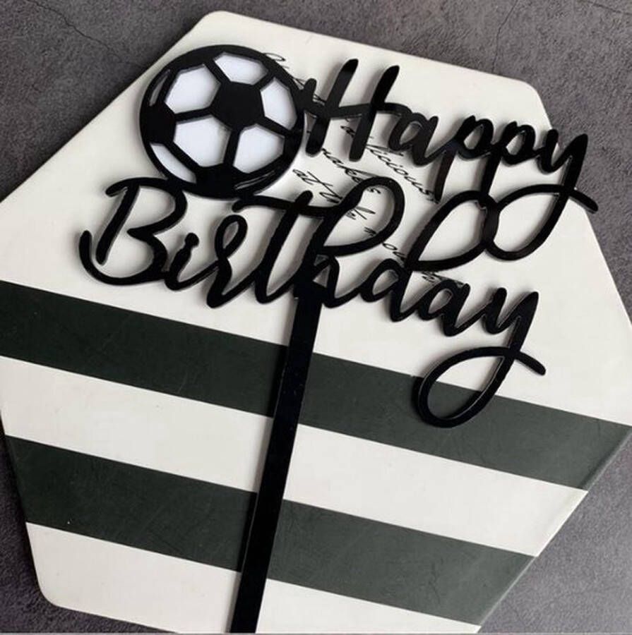 Akyol Voetbal Taarttopper Happy Birthday Taart Topper Taart topper Cake topper Happy birthday Verjaardagstaart topper Verjaardag