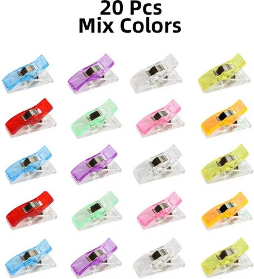 Akyol Wonderclips knijpertjes quilt vervanging voor spelden hobby 20 stuks naaien quilting clips