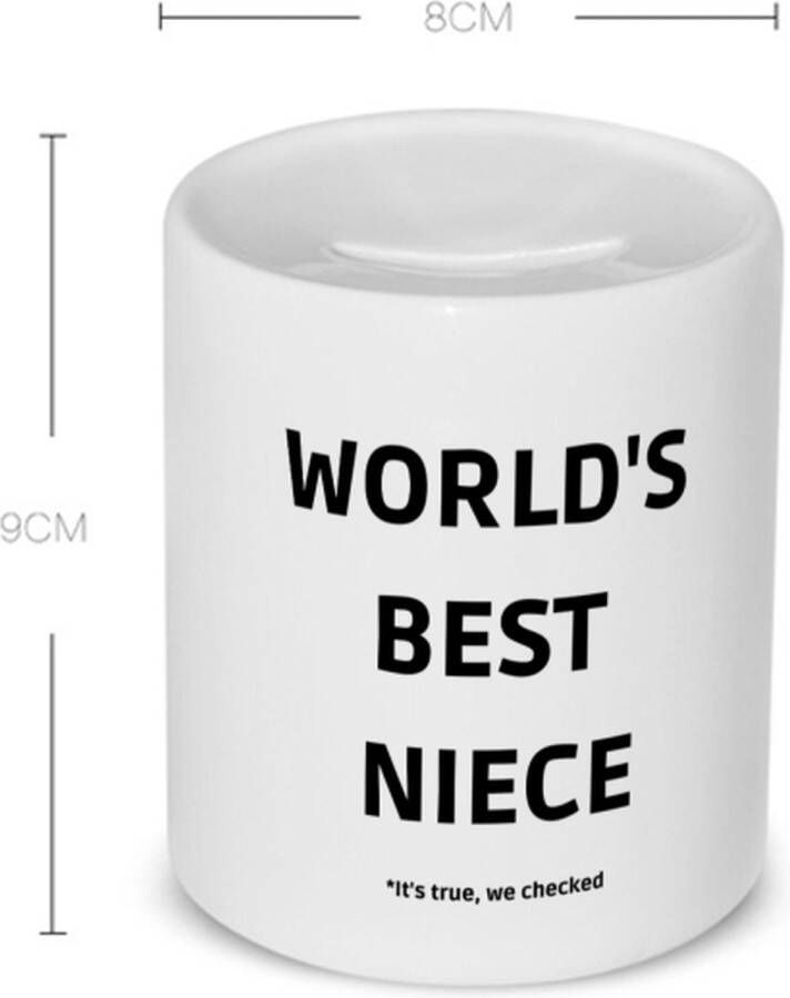 Akyol world's best niece it's true we checked Spaarpot Nicht werelds beste nicht verjaardag cadeautje voor nicht artikelen kado geschenk 350 ML inhoud