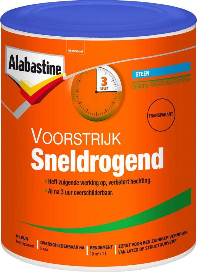 Alabastine 5256697 Voorstrijk Sneldrogend Transparant 1L