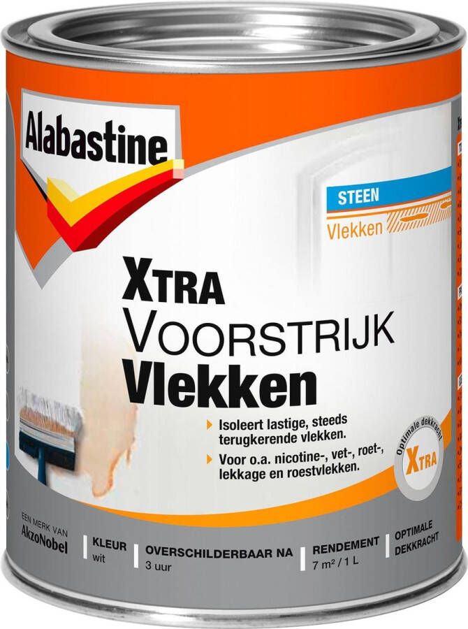 Alabastine Xtra Voorstrijk Vlekken Wit 1 liter