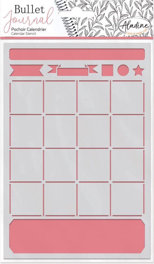 Aladine Bullet Journal Stencil A5 Kalender